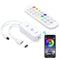 RGB LED Strip Light Controller, with APP, Music Sync and IR Remote, with Unlimited Colors and Pin Modify Feature Compatible with 5V-24V All 4-pin 10mm RGB LED Strip via Bluetooth Connection