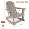 ABCPATIO Adirondack Rocking Chairs Weather Resistant Outdoor Patio Chair with Cup Holder, Seat Width 20" Light Brown