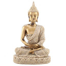 Praying Buddha Statue, Buddha Figurine Carving Statue, Meditating Seated Buddha Statue Carving Figurine Craft Home Decoration Ornament for Meditation Space/Prayer Room/Sacred Room (A Gold)