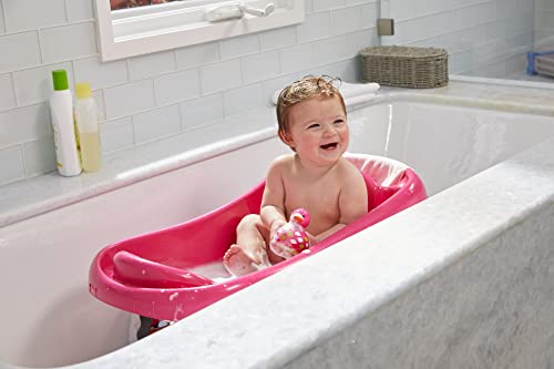 The First Years Newborn to Toddler Tub with Bath Sling, Pink