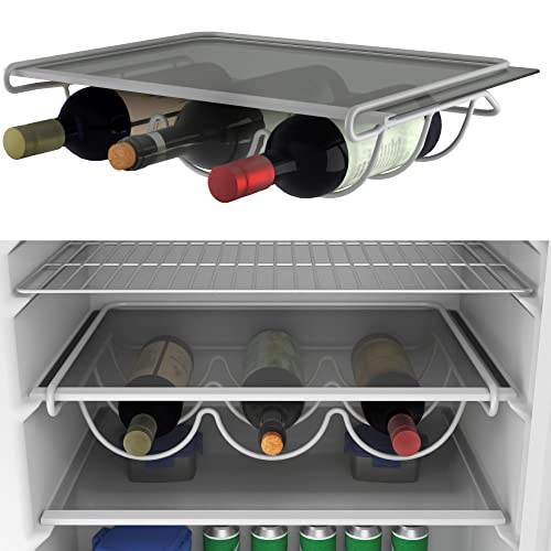 BEARTOP Wine Rack | Bottle Rack | Wine Bottle Holder for Fridge or Shelf | Metal Wine Rack | Rustproof | Bottle Holder Fridge | Fits up to 3 Bottles