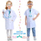 Yewong Kids Doctor Costume Science Lab Coat Medical Playset with Stethoscope, Eyeglasses,Double-sided ID Card for Child Doctor Scientist Costume Role Play Dress Up Age 3-10