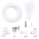 NUZAMAS 20M Watering System, Outdoor Misting Cooling. Sprinkler, Spray Nozzles, Drippers, Adapter, Hose Drip Irrigation, Misters, Garden Lawn Watering