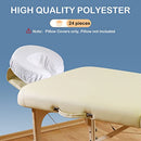 24 Pcs Face Cradle Covers for Massage Table Microfiber Reusable Soft Thicker Massage Table Head Rest Covers Bulk Oil Proof Headrest Cradle Sheets for Spa Beauty Salons (White)