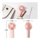 JISULIFE Handheld Fan, 4000mAh Small Portable Fan, Personal USB Rechargeable Pocket Fan [4-16H Working Time] Battery Operated Hand Fan with 3 Speeds for Outdoor/Travel, Summer for Men Women-Pink