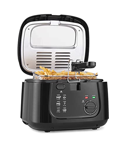 Lewis’s 2.5 Litre Deep Fat Fryer with Viewing Window, Easy Clean, Adjustable Temperature Control (Black)