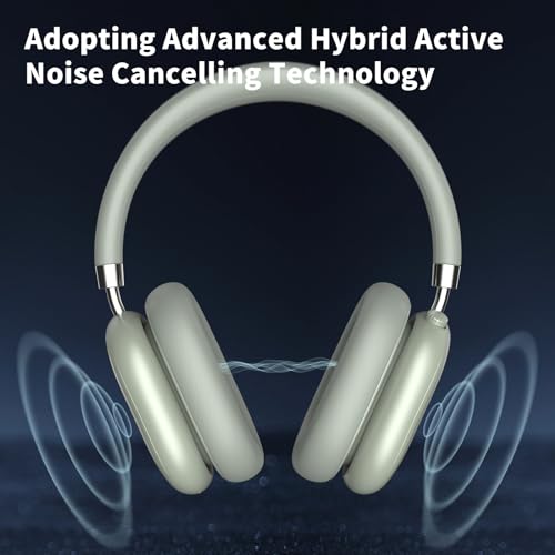 Srhythm NiceComfort 95 Hybrid Noise Cancelling Headphones Bluetooth 5.3, Wireless Bluetooth Headset with Transparency Mode, HD Sound