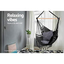 Gardeon Hammock, Single or Double Size Chair Portable Camping Swing Hanging Chairs Hammocks Patio Backyard Porch Outdoor Indoor Furniture, with Stand Firm Structure Grey