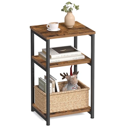 Vasagle LET273B01 Storage Shelf Side Table, Vintage Brown