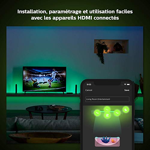 Philips Hue Play HDMI Sync Box, Surround Lighting for TV Entertainment and Gaming Compatible with Alexa