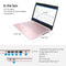 HP Premium 14-inch HD Thin and Light Laptop, Intel Dual-Core Processor, 16GB RAM, 64GB Storage, Long Battery Life, Webcam, Bluetooth, HDMI, Wi-Fi, Pink, Windows 11 + 1 Year Microsoft 365