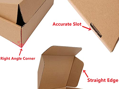 Corrugated Cardboard Shipping Boxes, 100x100x20mm (4"x4"x0.8") Small Parcel Boxes, Packaging Mailing Boxes for Business, Posting, Large Letter Packet Shipping, Storing or Gift(Pack of 10)