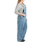 Dickies Women's Denim Bib Overall, Medium Stonewash, 16W Regular