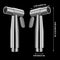 2 Pieces Bidet Toilet Sprayer Head Stainless Steel Handheld Bidet Sprayer Cloth Bathroom Diaper Sprayer for Kitchen and Toilet Cleaning