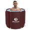 Ice Bath Tub for Athletes Portable Cold Plunge Tub Ice Bath Cold Plunge Tub Outdoor Ice Barrel Ice Bath Tub For Adults Cold Therapy Tub for Recovery (BY9001 New reddish brown-29.5"Φ x 26.8"H)