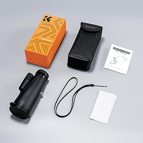 K&F Concept 12 x 50 Monocular Telescope HD Mobile Phone Telescope BAK4 Prism Monocular for Bird Watching, Hunting, Hiking, Starwatching and Sports Events