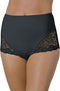 Bali Women's Shapewear Brief with Lace Firm Control 2-Pack, Black, X-Large