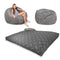 CordaRoy's Faux Fur Bean Bag Chair, Convertible Chair Folds from Bean Bag to Lounger, As Seen on Shark Tank, Grey - Full Size