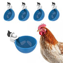 5 Pack Automatic Chicken Waterer Cups, Poultry Water Feeder Kit, Chicken Water Feeder Suitable for Chicks, Duck, Goose, Turkey and Bunny(Blue)