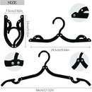 YUYUAU Foldable Clothes Hangers for Traveling Black 12pcs