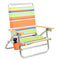 PORTAL Aluminum Lightweight 4-Way Hi Back Folding Beach Chair, Classic Wood Handle Camp Chair with Cup Holder and Padded Carry Shoulder Strap