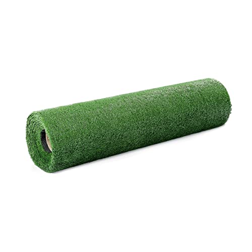 Artificial Grass Synthetic Turf 10SQM 1x10m Roll Lawn Fake Olive Faux Plastic Yarn Mat Flooring Carpet Decor 15mm 10 Pins