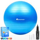 Meteor Essential Anti-Burst Swiss Ball - Premium Quality Exercise Ball for Pilates, Yoga, Balance & Fitness with Air Pump