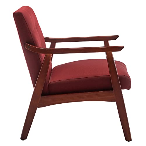 Convenience Concepts Take A Seat Natalie Accent Chair with Red Finish T1-147