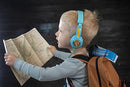 BuddyPhones Travel Kids Wired Headphones, Blue