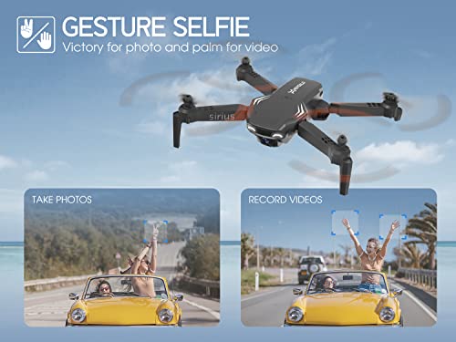 Heygelo Drone for Kids with 1080P HD Camera, Foldable Mini Drones RC Quadcopter for Adults, WiFi FPV Live Video, Altitude Hold, One Key Take Off Toys Gifts with Speed Adjustment, 2 Batteries