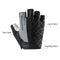 RockBros Cycling Gloves Padded Mountain Bike Gloves Half Finger Outdoor MTB Sports Gym Gloves for Women Men Gray