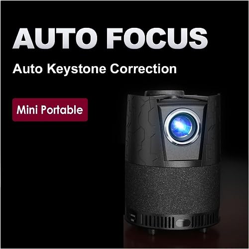 [Auto Focus] Mini Projector Portable 4K with Bluetooth, WiFi 6 Projector for Android Wireless Casting, Auto Keystone Home Theater Portable Projector for Camping Gaming Smartphone Laptop DVD