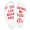 Haute Soiree Women's Novelty Socks - “If You Can Read This, Bring Me Some” - One Size Fits All, Pizza, One size