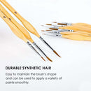 ETHEL Paint Brush Set, Miniature Detail, Nylon Hair, Paint Brushes for Oil, Acrylic, Watercolor and Gouache, Detail Paint Brush with Natural Wood Handle, Great for Beginners and Professionals, 11 Pcs