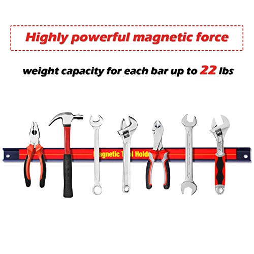 Goplus 6PCS 18" Magnetic Tool Holder Bar Organizer Storage Rack Knife Wrench Pilers Workshop