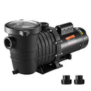 VEVOR 230V 1.5HP Pool Pump, Dual Speed Pool Pump 5400GPH, 1100W Powerful Self Primming, Pool Pump In/Aboveground with Strainer Filter Basket, 2 Pipe Fittings, Energy Saving