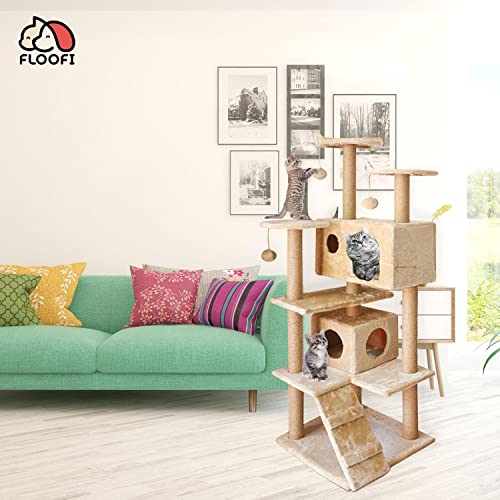 Floofi 150cm Cat Tree, Cat Tower, Cat Scratching Post, Cat Tree for Indoor Cats, Cat Condo, Cat Furniture, Cat Trees, Cat Post, Large Cat Tree, Cat Tree Tower, Cat Tower Large Cats