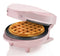 Bestron Mini Waffle Maker for Classic Waffles, Small Waffle Maker with Non-Stick Coating, for Kids Birthdays, Family Parties, Easter or Christmas, Retro Design, 550 Watt, Pink