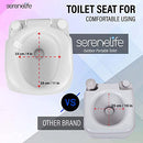 SereneLifeHome SereneLife Portable Toilet Camping Porta Potty, 5.8 Gallon Waste Tank, Indoor Outdoor Toilet with CHH Piston, Leak-Proof Cassette Toilet for RV, White, 5.8 Gallon Upgraded (SLCATL360)