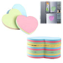 Cute Sticky Notes Heart Shape Sticky Pad 3 x 3 Inch Sticky Memo 4 Colour, Self-Stick Note 100 Sheets/Pad, Easy to Post Pad as One of School Stationary School Supplies