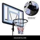 Genki Portable Basketball Hoop Stand System 1.7-2.3m Height Adjustable Net Ring Backboard Rim w/Wheels