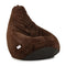HOMESO Teardrop Shape Faux 5XL Fur Bean Bag Chair for Adults & Kids [No Filling] (Brown)