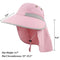 Muryobao Women's Sun Hat Outdoor UV Protection Foldable Packable Mesh Hat Wide Brim Summer Beach Fishing Cap with Neck Flap Pink