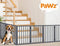 PaWz Dog Gates Pet Gates Indoor Foldable Dog Fence Puppy Safety Stair Barrier Security Door, Height 1.4M,Grey