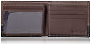 Timberland Men's Leather Passcase Wallet Trifold Wallet Hybrid, Brown/Black, One size