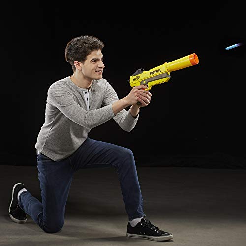 Nerf Fortnite - SP-L Blaster - Yellow with Detachable Barrel and 6 Official Fortnite Elite Darts - Epic Games Fortnite - Toys for Kids - E6717 - Ages 8+