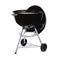 Weber Bar-B-Kettle Charcoal Barbecue, 57cm | BBQ Grill with Lid Cover, Tripod Stand & Wheels | Freestanding Outdoor Oven & Cooker with Porcelain-Enamelled Bowl - Black (1331004)