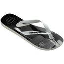 Havaianas Men's Hype White Black Black Flip Flops, White, black, white, 43/44 EU