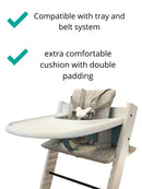 Seat Cushion for Stokke Tripp Trapp High Chair - Laminated Coating for Easy Cleaning (Japanese Stars Beige)