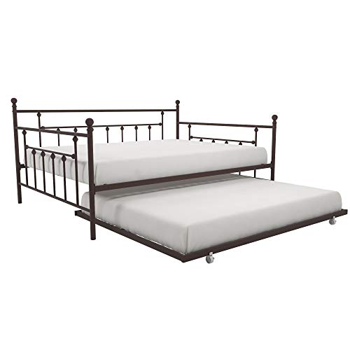 DHP Manila Queen Metal Full Size Trundle, Bronze Daybed